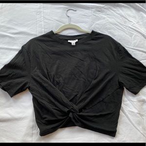 TopShop Cropped Black Tee